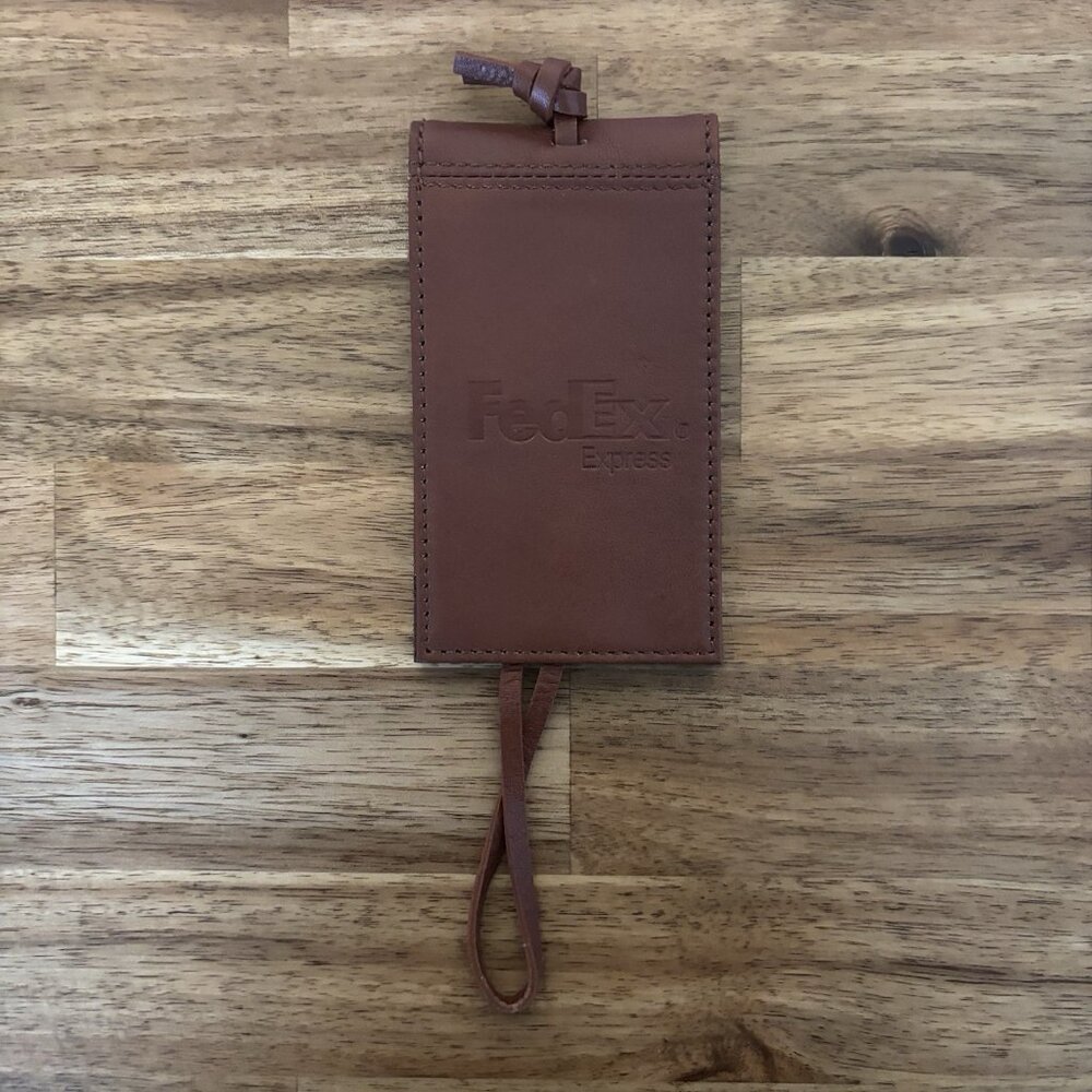 Leeman 1 FedEx Leather Luggage Suitcase Travel Tag NEW NO TAGS